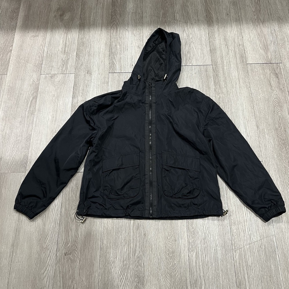 Old Navy Women's Black Go-H20 Water-Resistant Hooded Utility Jacket Size Xs